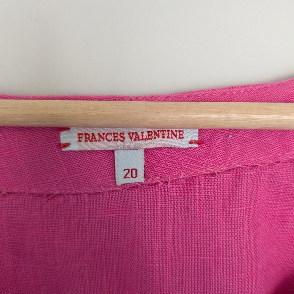 Frances Valentine Floral Cotton  Embroidered Maxi Caftan Womens Size 20 Colorful - Picture 7 of 12
